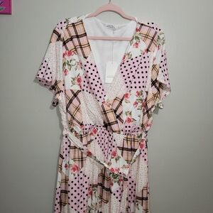EMILY WONDER Morning Sweetness Maxi Dress - Blush SIZE XL